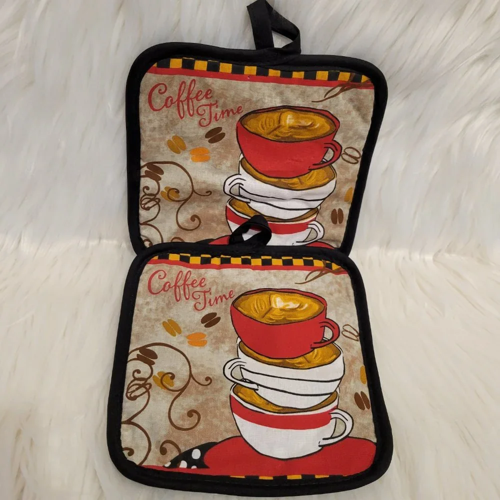 Coffee Time Potholder Set